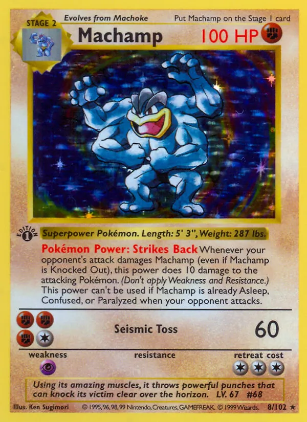Machamp — Base Set #8 (Pokémon TCG card)