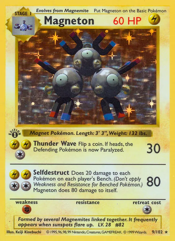 Magneton — Base Set #9 (Pokémon TCG card)