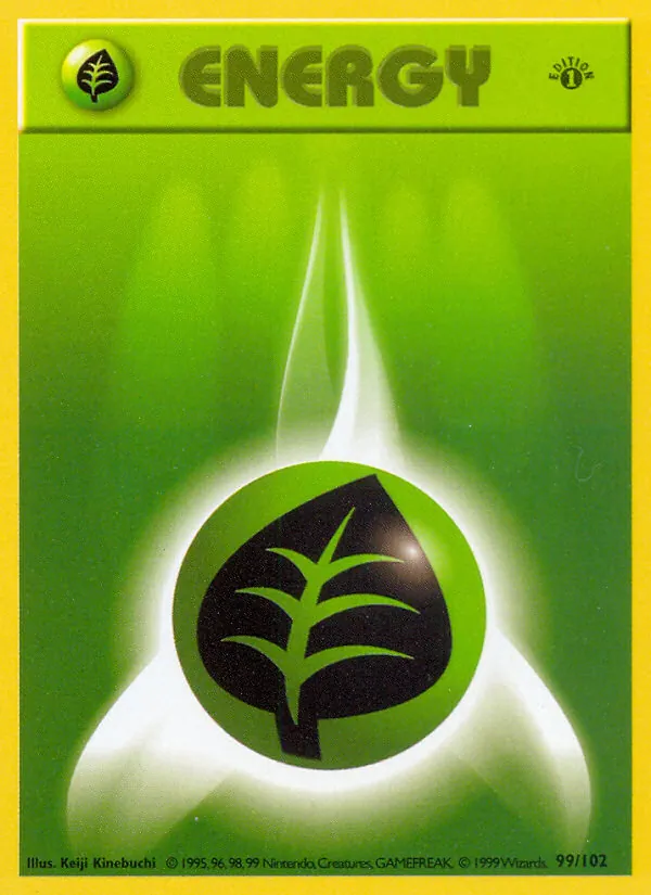 Grass Energy — Base Set #99 (Pokémon TCG card)