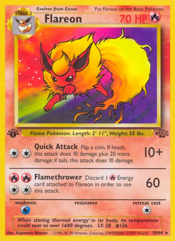 Flareon — Jungle #19 (Pokémon TCG card)