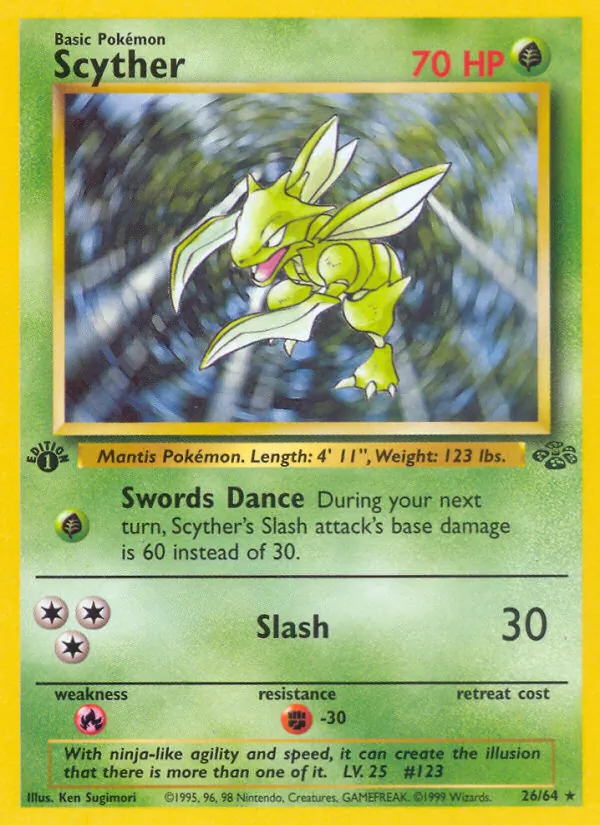 Scyther — Jungle #26 (Pokémon TCG card)