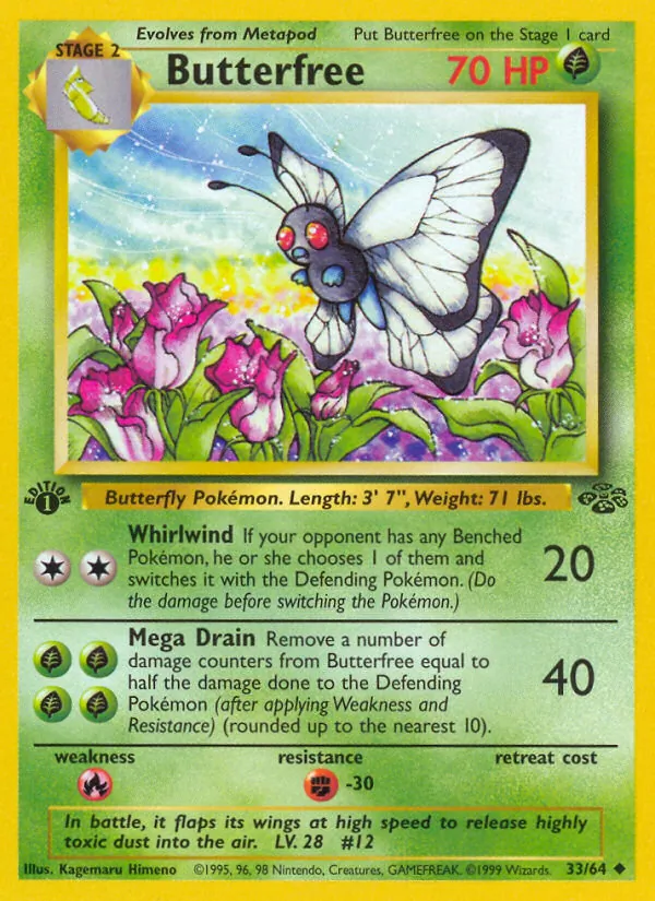 Butterfree — Jungle #33 (Pokémon TCG card)