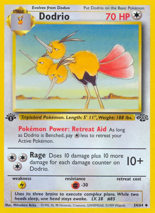 Dodrio — Jungle #34 (Pokémon TCG card)