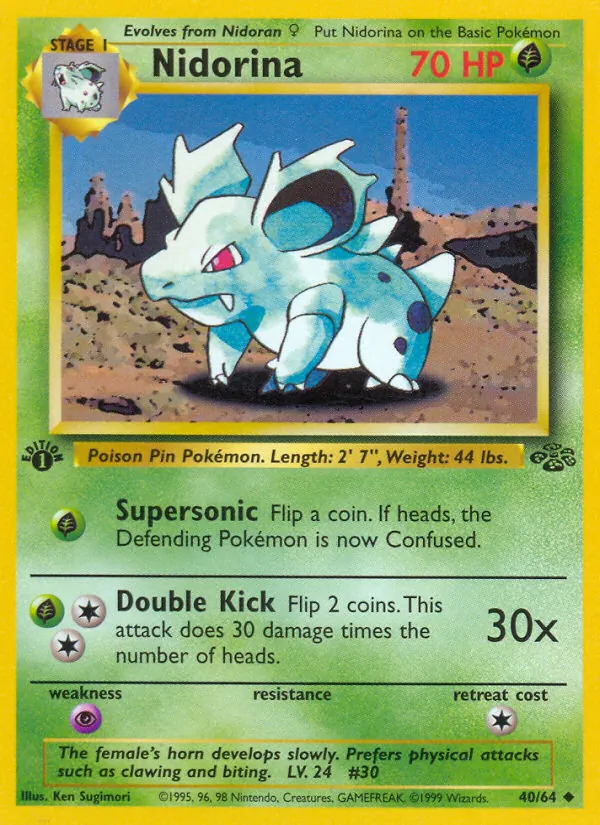 Nidorina — Jungle #40 (Pokémon TCG card)