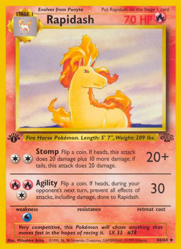 Rapidash — Jungle #44 (Pokémon TCG card)