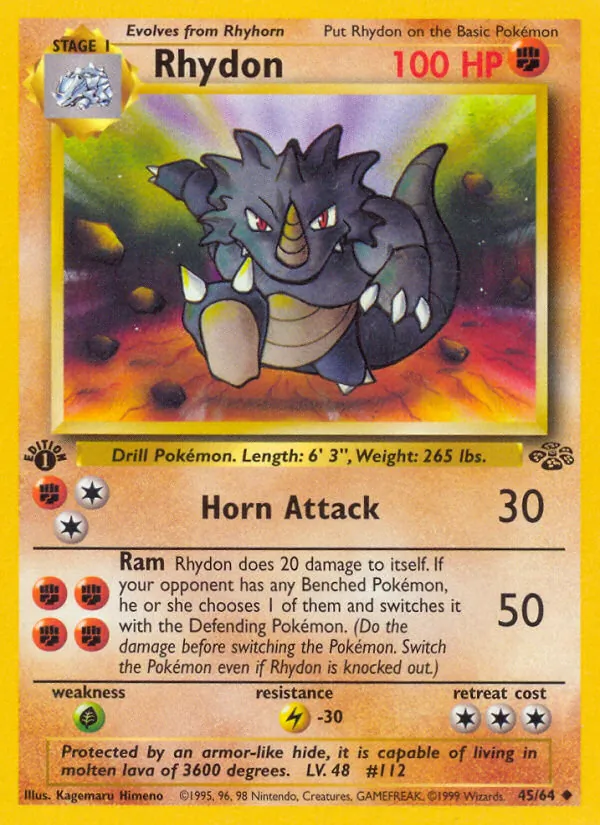 Rhydon — Jungle #45 (Pokémon TCG card)