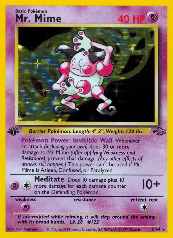Mr. Mime — Jungle #6 (Pokémon TCG card)