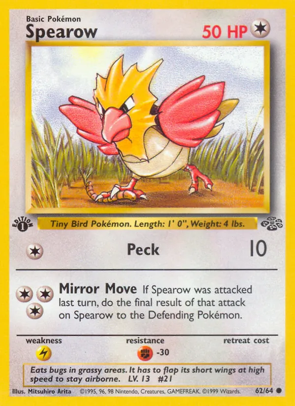 Spearow — Jungle #62 (Pokémon TCG card)