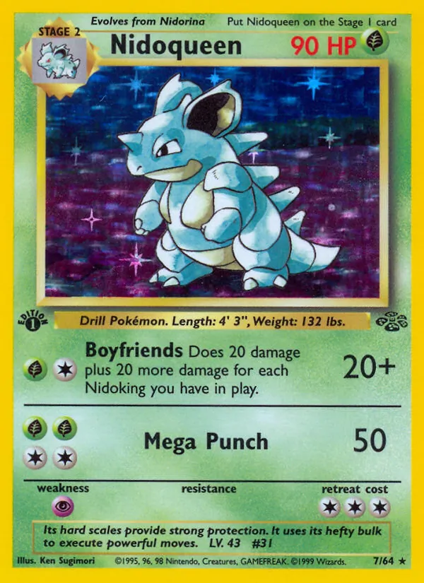 Nidoqueen — Jungle #7 (Pokémon TCG card)