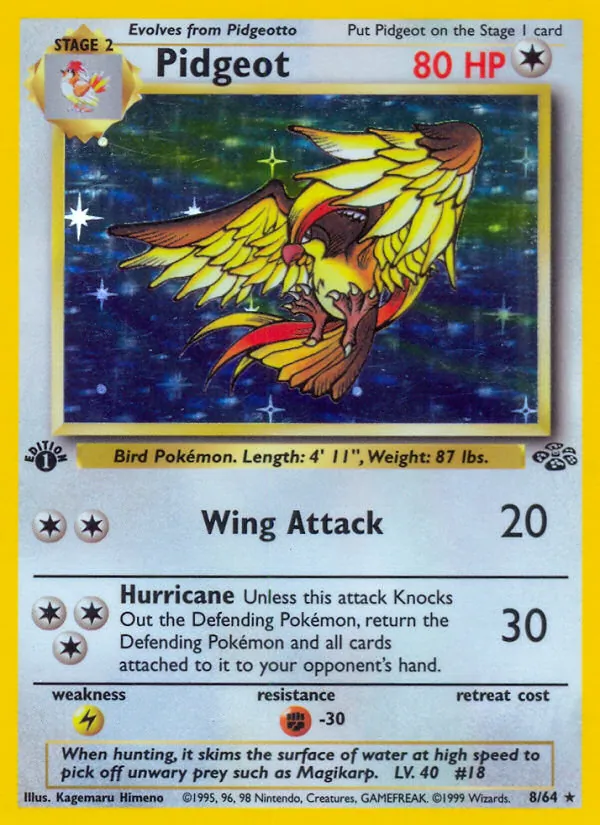 Pidgeot — Jungle #8 (Pokémon TCG card)