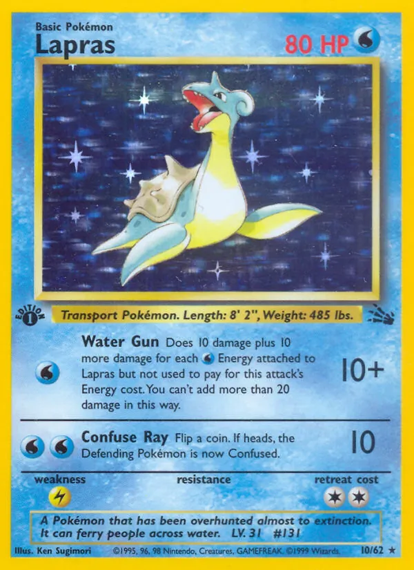 Lapras — Fossil #10 (Pokémon TCG card)
