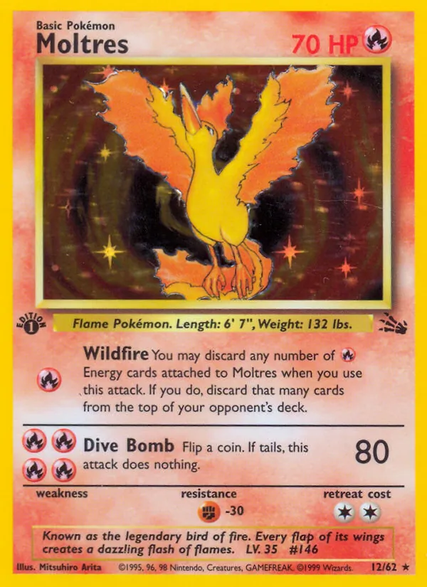 Moltres — Fossil #12 (Pokémon TCG card)