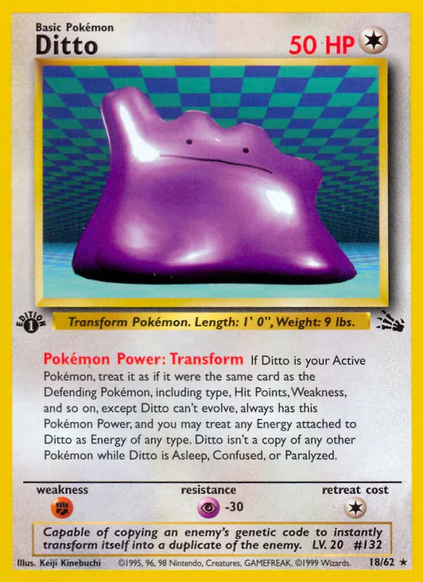 Ditto — Fossil #18 (Pokémon TCG card)