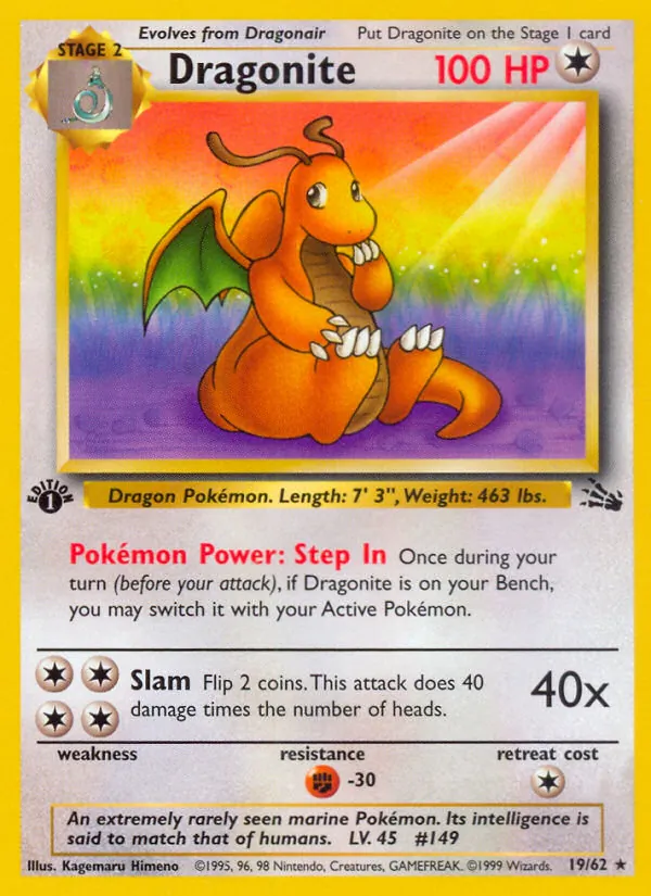 Dragonite — Fossil #19 (Pokémon TCG card)