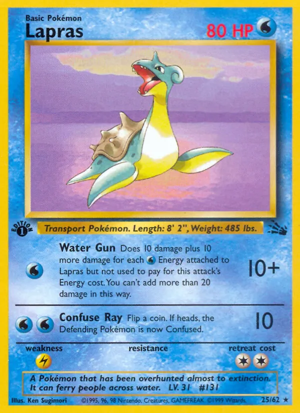 Lapras — Fossil #25 (Pokémon TCG card)