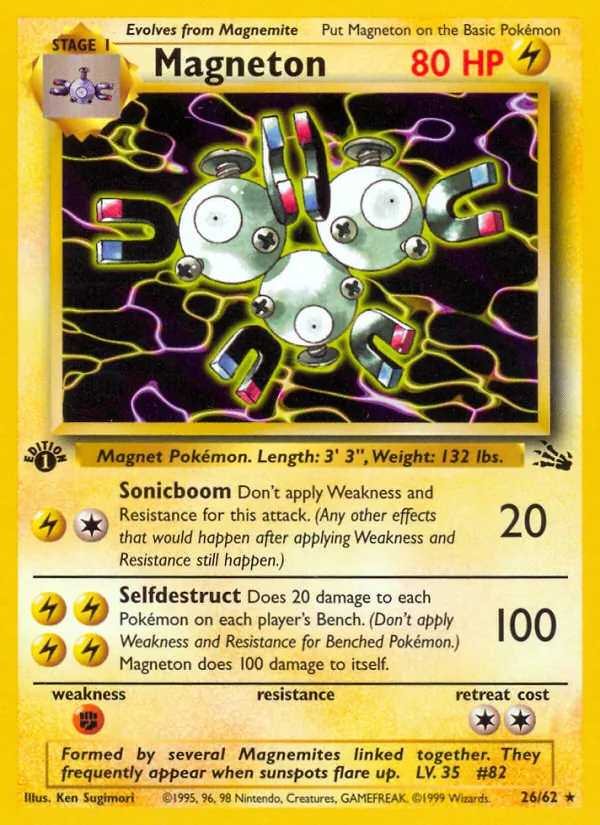 Magneton — Fossil #26 (Pokémon TCG card)