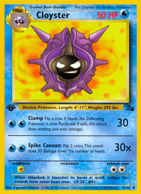 Cloyster — Fossil #32 (Pokémon TCG card)