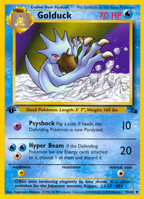 Golduck — Fossil #35 (Pokémon TCG card)