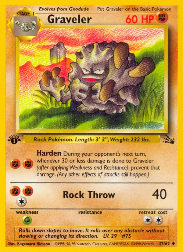 Graveler — Fossil #37 (Pokémon TCG card)