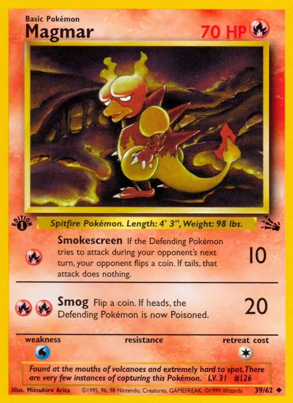 Magmar — Fossil #39 (Pokémon TCG card)