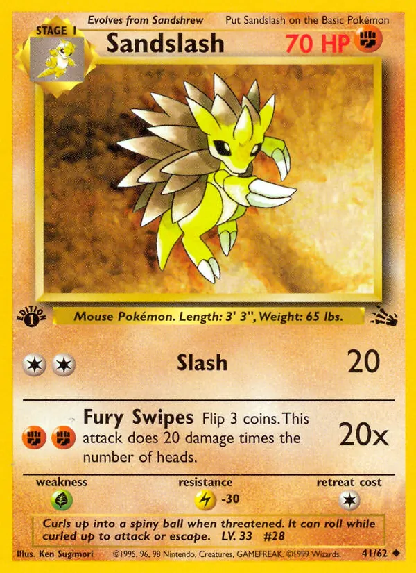 Sandslash — Fossil #41 (Pokémon TCG card)