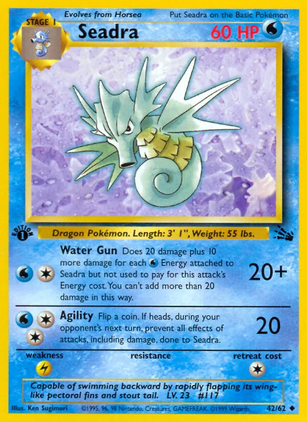Seadra — Fossil #42 (Pokémon TCG card)