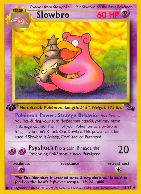 Slowbro — Fossil #43 (Pokémon TCG card)