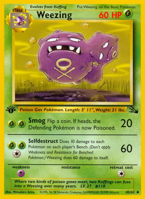 Weezing — Fossil #45 (Pokémon TCG card)