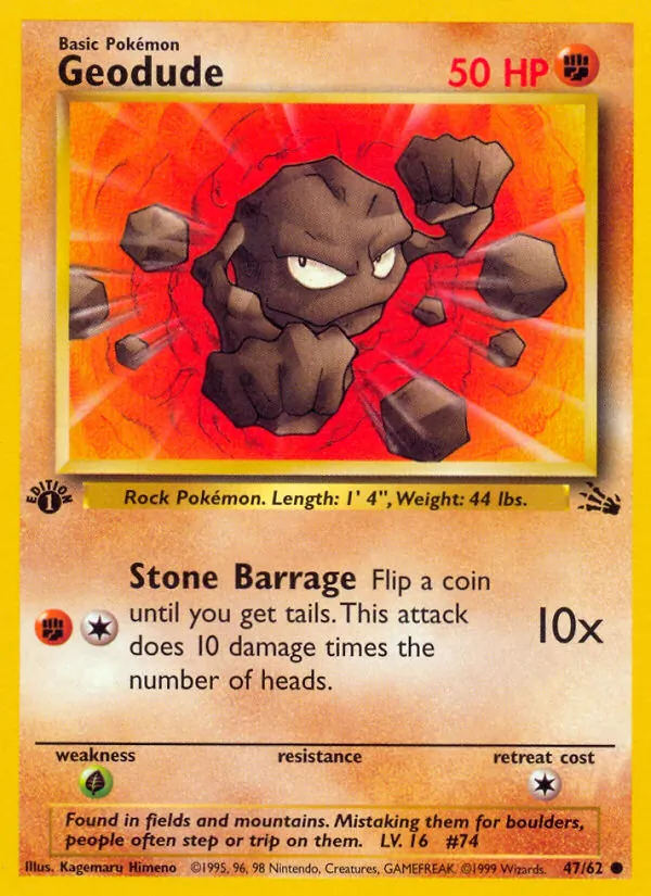 Geodude — Fossil #47 (Pokémon TCG card)