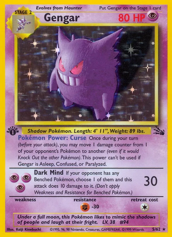 Gengar — Fossil #5 (Pokémon TCG card)