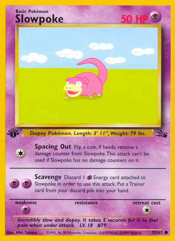 Slowpoke — Fossil #55 (Pokémon TCG card)
