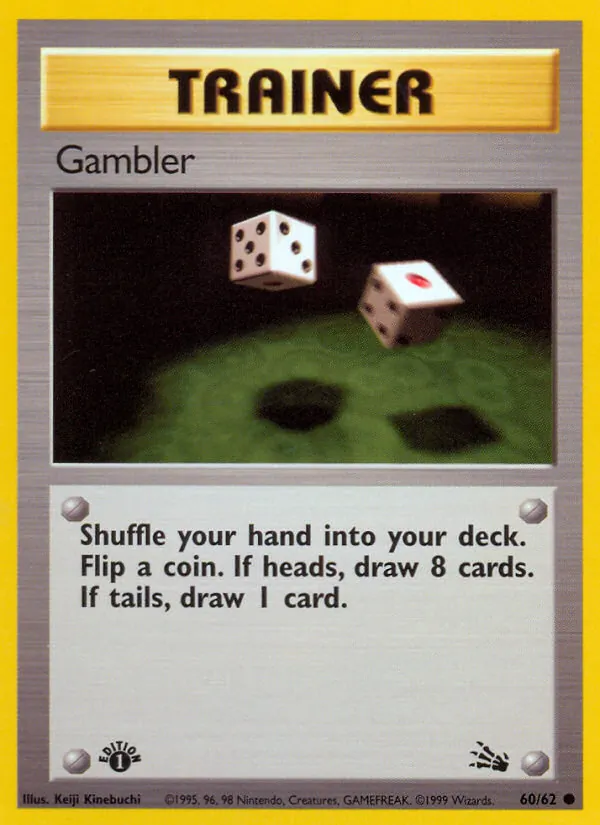 Gambler — Fossil #60 (Pokémon TCG card)