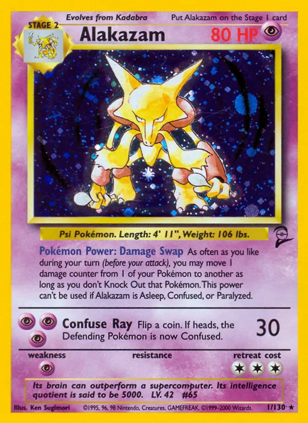 Alakazam — Base Set 2 #1 (Pokémon TCG card)