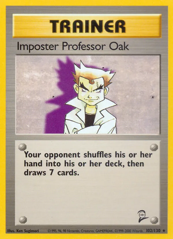 Impostor Professor Oak — Base Set 2 #102 (Pokémon TCG card)