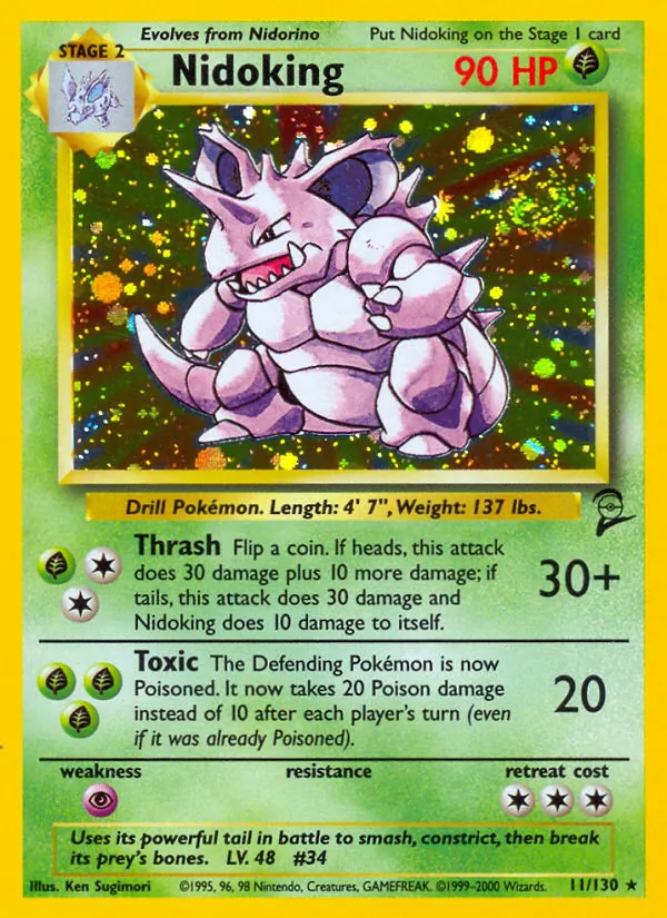 Nidoking — Base Set 2 #11 (Pokémon TCG card)