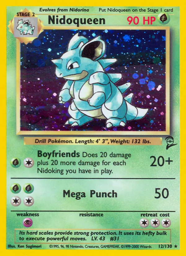 Nidoqueen — Base Set 2 #12 (Pokémon TCG card)