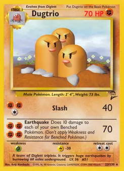 Dugtrio (Base Set 2 #23)
