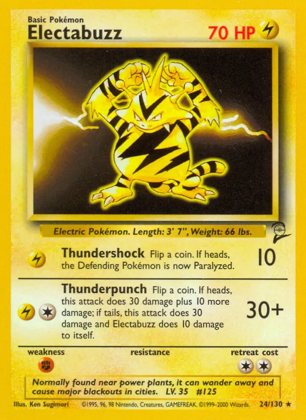 Electabuzz — Base Set 2 #24 (Pokémon TCG card)