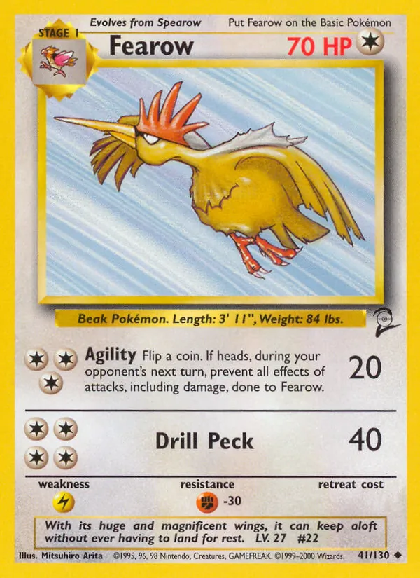 Fearow — Base Set 2 #41 (Pokémon TCG card)