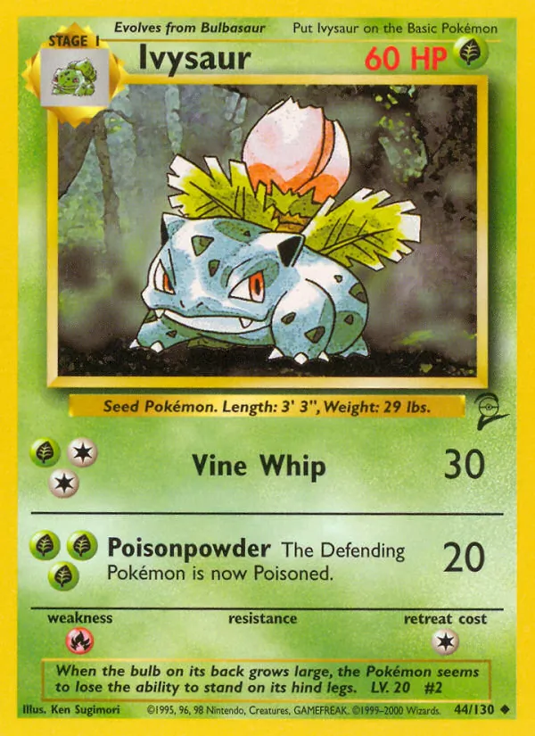 Ivysaur — Base Set 2 #44 (Pokémon TCG card)