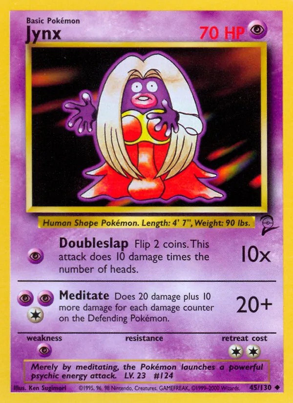 Jynx — Base Set 2 #45 (Pokémon TCG card)