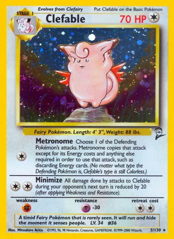 Clefable — Base Set 2 #5 (Pokémon TCG card)