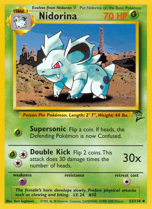 Nidorina — Base Set 2 #53 (Pokémon TCG card)