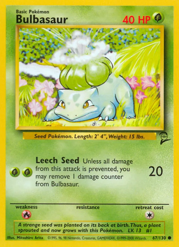 Bulbasaur — Base Set 2 #67 (Pokémon TCG card)