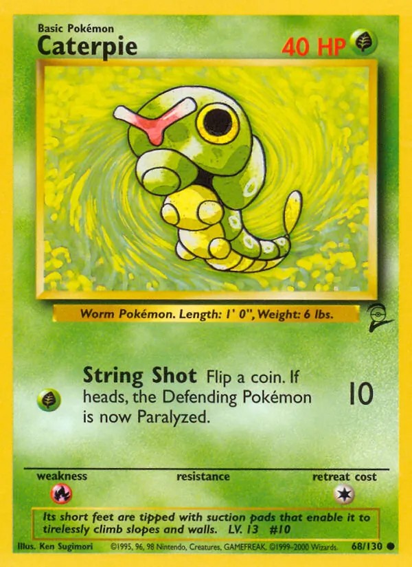 Caterpie — Base Set 2 #68 (Pokémon TCG card)
