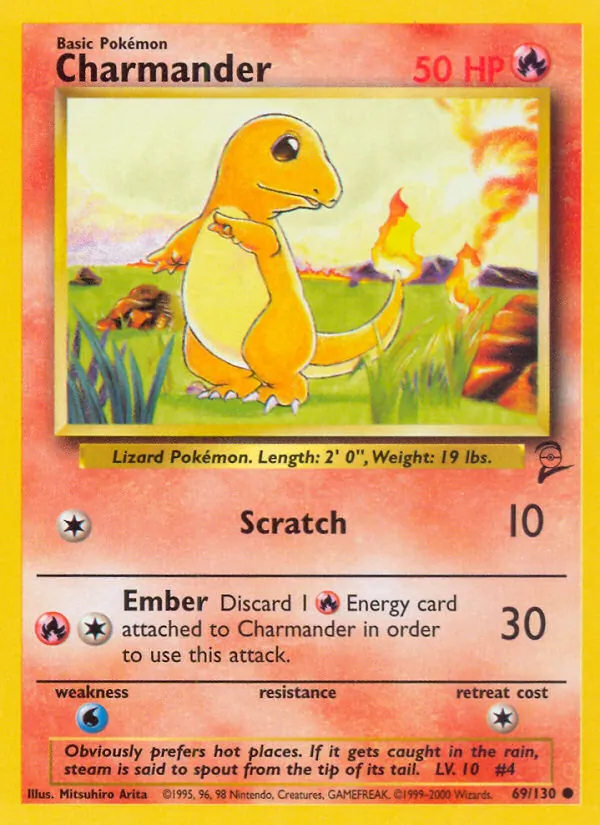 Charmander — Base Set 2 #69 (Pokémon TCG card)