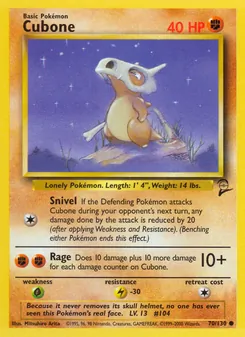 Cubone (Base Set 2 #70)
