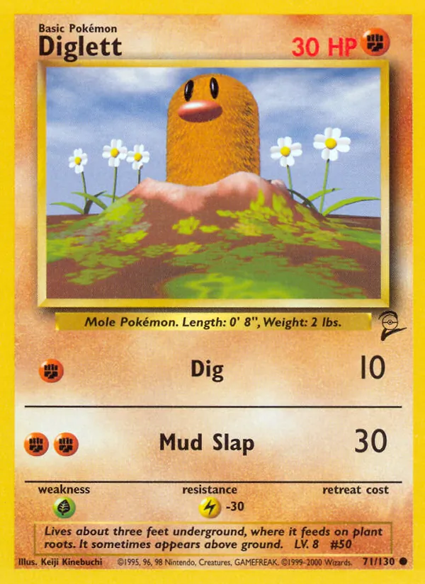Diglett — Base Set 2 #71 (Pokémon TCG card)