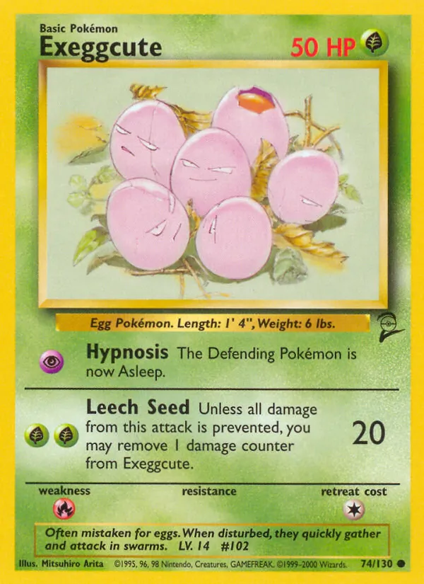 Exeggcute — Base Set 2 #74 (Pokémon TCG card)