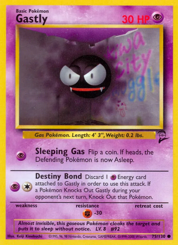 Gastly — Base Set 2 #75 (Pokémon TCG card)